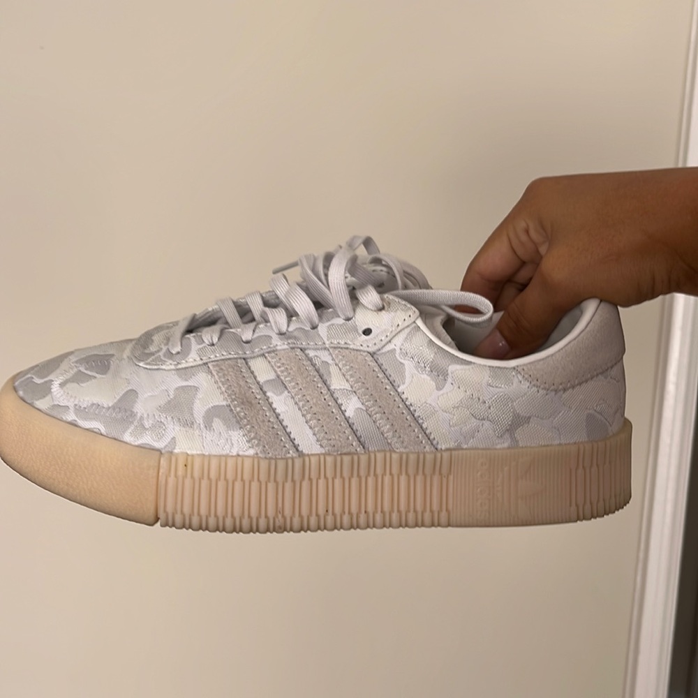 Adidas White Samba Rose Sneakers